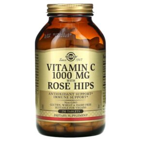 Solgar Vitamin C + Rose Hips 1.000 mg 250 viên 033984024014