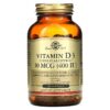 Solgar Vitamin D3 10 mcg (400 IU) 250 viên 033984033214