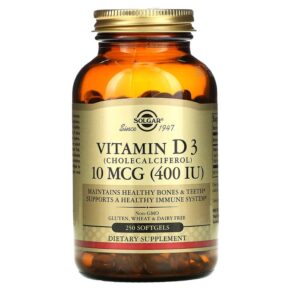 Solgar Vitamin D3 10 mcg (400 IU) 250 viên 033984033214