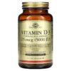 Solgar Vitamin D3 (Cholecalciferol) 125 mcg (5.000 IU) 240 viên 033984033146