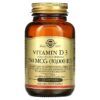 Solgar Vitamin D3 (Cholecalciferol) 250 mcg (10.000 IU) 120 viên 033984358720