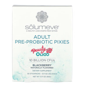 Solumeve Adult Pre-Probiotic Pixies Blackberry Flavor 10 Billion CFUs 30 Stickpacks 0.11 oz (3 g) 898220018529