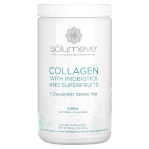 Solumeve Collagen + Probiotics & Superfruits Powdered Drink Mix Citrus 16 oz (454 g) 898220016525