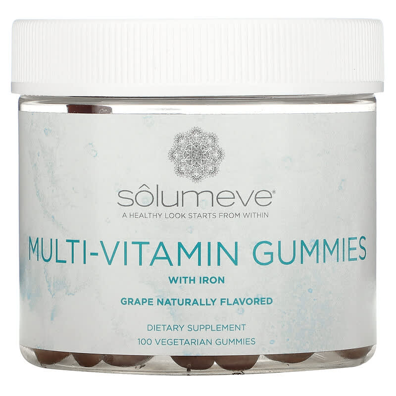 Solumeve Multi-Vitamin Gummies Gelatin Free Grape Flavor 100 Vegetarian Gummies 1 Solumeve Multi-Vitamin Gelatin Free Grape Flavor 100 viên 898220014453