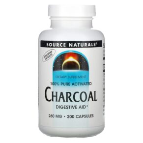 Source Naturals 100% Pure Activated Charcoal 260 mg 200 viên 021078001362