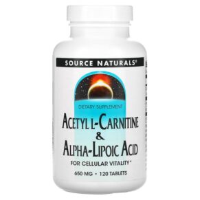 Source Naturals Acetyl L-Carnitine & Alpha-Lipoic Acid 650 mg 120 viên 021078018001