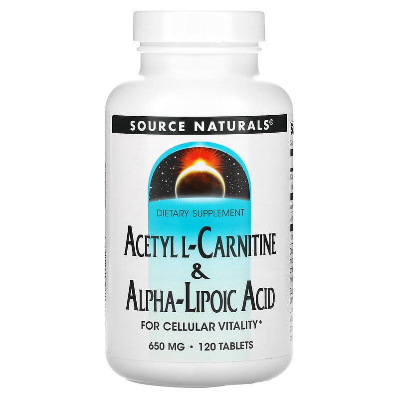 Source Naturals Acetyl L-Carnitine & Alpha-Lipoic Acid 650 mg 120 Tablets 1 Source Naturals Acetyl L-Carnitine & Alpha-Lipoic Acid 650 mg 120 viên 021078018001