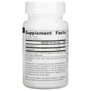 Source Naturals Alpha Lipoic Acid 50 mg 100 Tablets 021078000235
