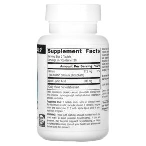 Source Naturals Alpha Lipoic Acid Timed Release 300 mg 60 Tablets 021078014324