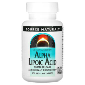 Source Naturals Alpha Lipoic Acid Timed Release 300 mg 60 viên 021078014324