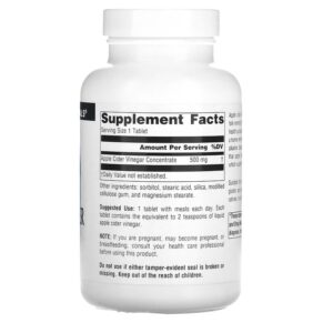 Source Naturals Apple Cider Vinegar 500 mg 180 Tablets 021078013563