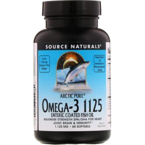 Source Naturals Arctic Pure Omega-3 1125 Enteric Coated Fish Oil 1.125 mg 60 viên 021078024880