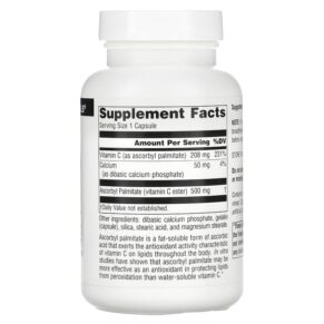 Source Naturals Ascorbyl Palmitate 500 mg 90 Capsules 3 Source Naturals Ascorbyl Palmitate 500 mg 90 Capsules 021078016168