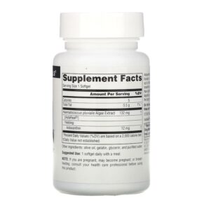 Source Naturals Astaxanthin 12 mg 60 Softgels 3 Source Naturals Astaxanthin 12 mg 60 Softgels 021078026891