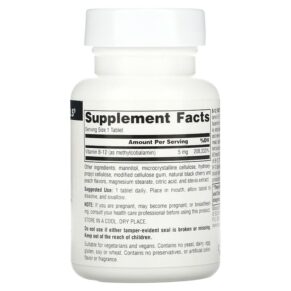 Source Naturals B-12 Fast Melt 5 mg 60 Tablets 021078024620