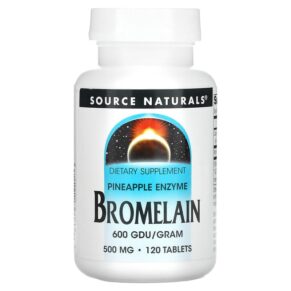 Source Naturals Bromelain 600 GDU/g 500 mg 120 viên 021078009078