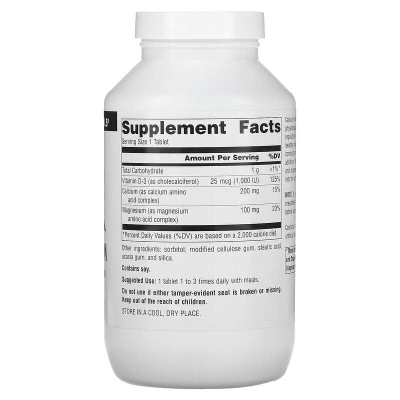 Source Naturals Calcium & Magnesium 300 mg 250 Tablets 8 Thành phần vi chất Source Naturals Calcium & Magnesium 300 mg 250 viên 021078003045