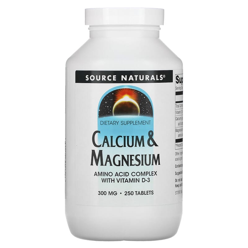 Source Naturals Calcium & Magnesium 300 mg 250 Tablets 1 Source Naturals Calcium & Magnesium 300 mg 250 viên 021078003045