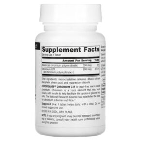 Source Naturals Chromemate Chromium GTF 200 mcg 240 Tablets 3 Source Naturals Chromemate Chromium GTF 200 mcg 240 Tablets 021078001072