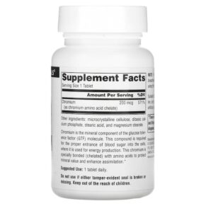 Source Naturals Chromium 200 mcg 250 Tablets 021078003366