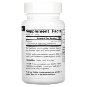 Source Naturals Chromium Picolinate 200 mcg 240 Tablets 021078001089