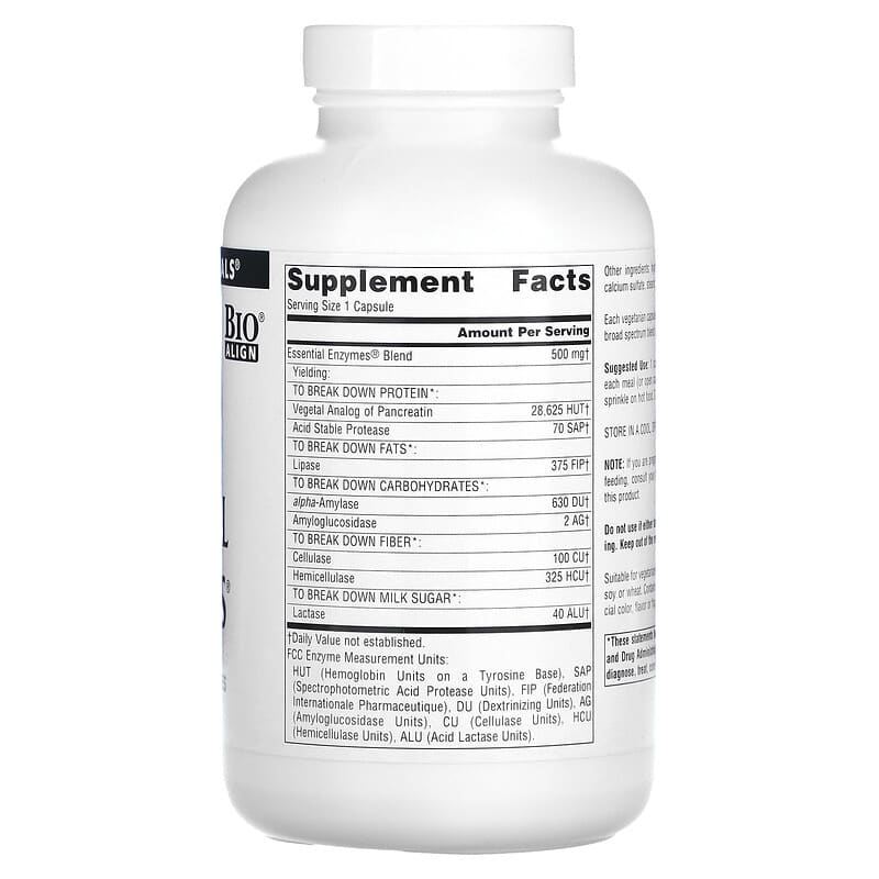 Source Naturals Daily Essential Enzymes 500 mg 240 Capsules 8 Thành phần vi chất Source Naturals Daily Essential Enzymes 500 mg 240 viên 021078013037