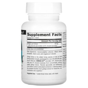 Source Naturals Ginkgo-24 40 mg 120 Tablets 021078000761