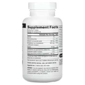 Source Naturals Glucosamine Chondroitin Complex with MSM 120 Tablets 021078012542