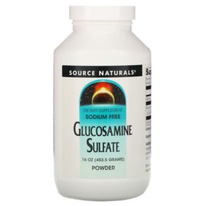 Source Naturals Glucosamine Sulfate Powder Sodium Free 16 oz (453.6 g) 021078013655
