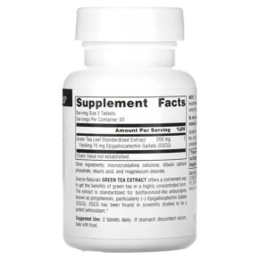 Source Naturals Green Tea Extract 100 mg 60 Tablets 021078008828