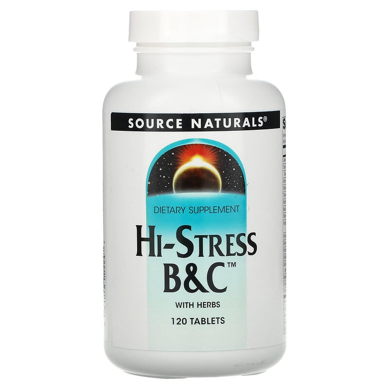 Source Naturals Hi-Stress B&C with Herbs 120 Tablets 1 Source Naturals Hi-Stress B&C + Herbs 120 viên 021078005247