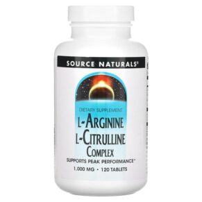 Source Naturals L-Arginine L-Citrulline Complex 1.000 mg 120 viên 021078020431