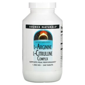 Source Naturals L-Arginine L-Citrulline Complex 1.000 mg 240 viên 021078020509