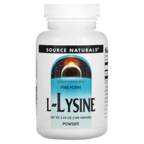 Source Naturals L-Lysine Powder 3.53 oz (100 g) 021078001355