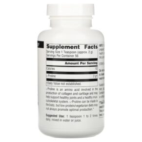 Source Naturals L-Proline Powder 4 oz (113.4 g) 021078015512