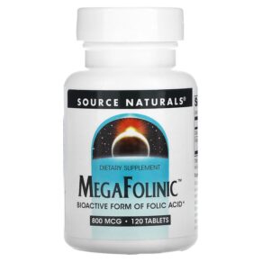 Source Naturals MegaFolinic 800 mcg 120 viên 021078020288