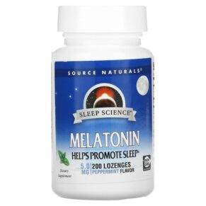 Source Naturals Melatonin Peppermint 5 mg 200 viên 021078005841