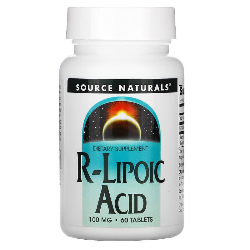 Source Naturals R-Lipoic Acid 100 mg 60 Tablets 1 Source Naturals R-Lipoic Acid 100 mg 60 viên 021078016649