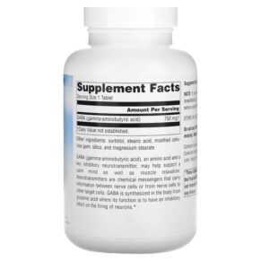 Source Naturals Serene Science GABA Calm Mind 750 mg 180 Tablets 021078002680