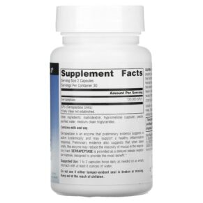 Source Naturals Serrapeptase 60 Capsules 021078019497