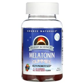Source Naturals Sleep Science Melatonin Mixed Berry 5 mg 60 viên 021078028499