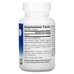 Source Naturals Sleep Science Melatonin Peppermint 1 mg 300 Lozenges 021078007111