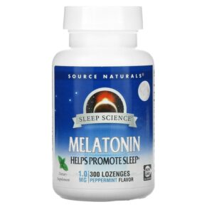 Source Naturals Sleep Science Melatonin Peppermint 1 mg 300 viên 021078007111