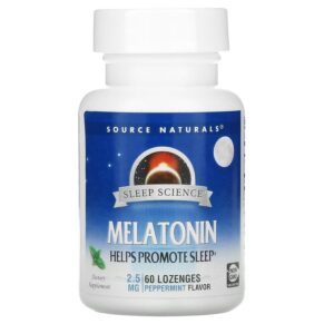 Source Naturals Sleep Science Melatonin Peppermint 2.5 mg 60 viên 021078000846