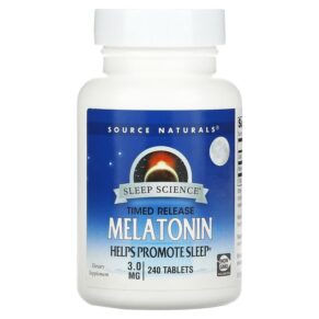 Source Naturals Sleep Science Melatonin Timed Release 3 mg 240 viên 021078000679