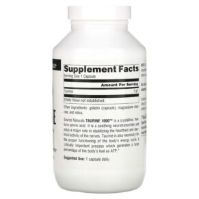 Source Naturals Taurine 1000 1.000 mg 240 Capsules 021078020691