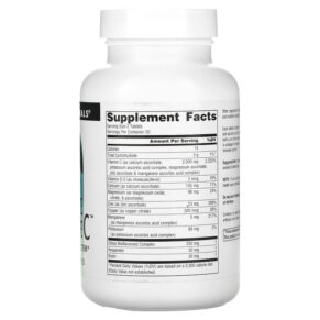 Source Naturals Ultimate Ascorbate C 1.000 mg 100 Tablets 021078008323
