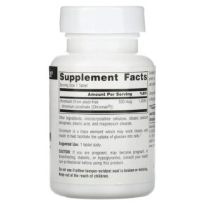 Source Naturals Ultra Chromium Picolinate 500 500 mcg 120 Tablets 021078005162
