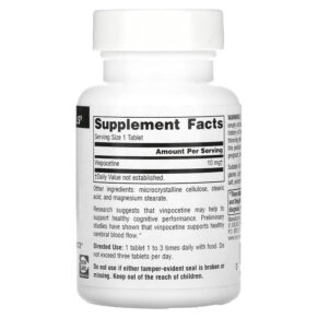 Source Naturals Vinpocetine 10 mg 120 Tablets 021078013990
