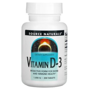 Source Naturals Vitamin D-3 1.000 IU 200 viên 021078017929